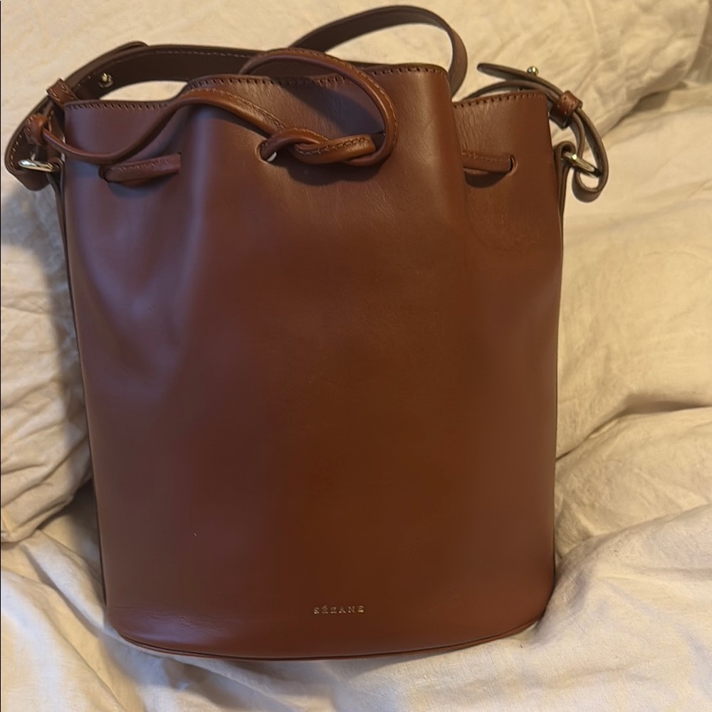 Céline Brown Leather Bucket Bag